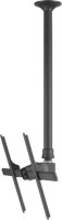 3070, Large Display Ceiling Mount, Tilt with Height Adjustable Pole (Long), Max load 65kg, Universal VESA. Black.