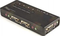 4 Port Usb KVM Switch Kit with Cables and Audio, Black