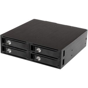 Startech SATSASBP425, 4-Bay Drive Enclosure for 5.25"/2.5" SATA 6Gb/s, 4xSSD/HDD Supported, Black,
