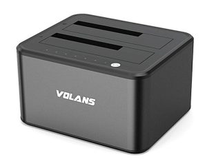 Volans VL-DS30S, Dual Bay USB3.0 Aluminium Docking Station, Drive Type: 2.5″ and 3.5″ SATA HDD