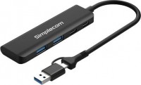 4-Port SuperSpeed USB 3.2 G1 USB-A and USB-C Combo Hub, 2xUSB-A Female, 2xUSB-C Female Ports,