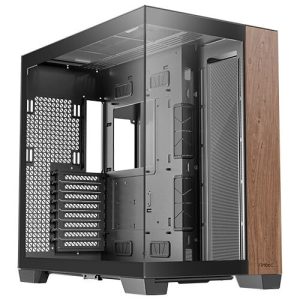 Antec C8-WOOD, Constellation Series, Full-Tower, Tempered Glass, Drive Bays: 2x3.5", 4x2.5", Expansion Slots: 8, Motherboard Support: E-ATX/ATX/M-ATX/ITX, Black