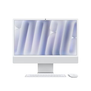 Apple MWUC3X/A, iMac AIO, 24" Retina Screen, Apple M4 (8-core CPU, 8-core GPU), 16GB RAM, 256GB NVMe SSD, Keyboard+Mouse, Wireless AX+Bluetooth, MacOS Sequoia, Silver