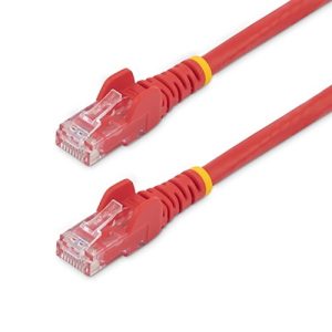 0.5m, Red, Cat6 Ethernet Patch Cable with Snagless RJ45 Connectors