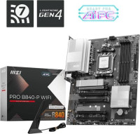 B840-P WIFI, ATX, AMD AM5, 4xDDR5, 2xM.2, 4xSATA 6Gb/s, RAID, 5xPCIe, 1xHDMI, GbE LAN, Wi-Fi 7+Bluetooth, 1xUSB-C, 3xUSB-A, 4xUSB2.0, 3 Year Warranty