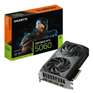 Gigabyte GV-N5060WF2OC-8GD, Nvidia GeForce RTX 5060 WINDFORCE OC, 8GB GDDR7, Core Clock: 2512MHz, Cuda Core: 3840, 1xHDMI, 3xDP, PSU: 450W, PCIe5.0