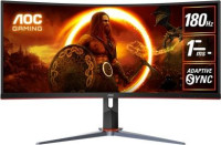 *Sale Till 23rd September 2026* AOC CU34G4, 34" WQHD VA Curved Ultrawide Gaming Monitor, 3440x1440, 21:9, 1ms, 180Hz, Adaptive Sync, 2xHDMI, 1xDP, USB, VESA, Height Adjustable, Pivot, Swivel, Tilt, 3 Year Warranty