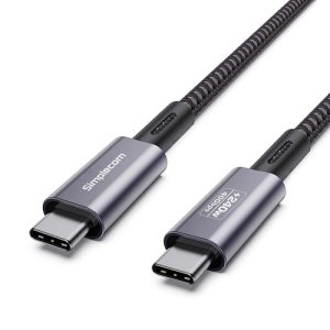Simplecom CA615, 1.5M USB-C to USB-C Cable, USB4 40Gbps, 5A, 240W PD3.1 8K@60Hz