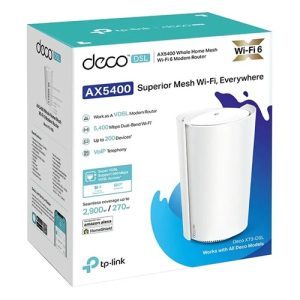 *Sale till 30 Sep* TP-Link DECO X73-DSL(1-PACK), Deco X73 Modem Router, WiFi 6, Wireless AX5400, 1x DSL Port, 1x Gigabit WAN Port, 3x Gigabit Ports, 2x VoIP Ports, ADSL2+/VDSL