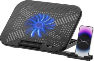 Rapoo CF100. BLACK, Laptop Cooling Pad CF100, High-Efficiency Cooling Ergonomic Design, Multi-height Adjustable, Sturdy, Durable, Multi-Size Compatible