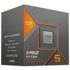 AMD 100-100001237BOX, Ryzen 5-8600G, AM5 Socket, 6 Core, 12 Threads, Base: 4.3GHz, Turbo: 5.0GHz, 24MB Cache, TDP: 65W,