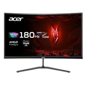 Acer UM.HE0SA.303-RY0, Nitro ED270US3, 27" QHD VA Curved Gaming Monitor, 2560x1440, 16:9, 1ms, 180Hz, Free Sync, 2xHDMI, 1xDP, Speakers, VESA, Tilt