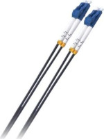 10m LC-LC OS2 Single Mode Dual-Core Fibre / Fiber Optic Cable UPC Duplex Armoured Low Smoke Zero Halogen (LSZH) Jacket, Black