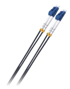 8ware CB8W-LCUPCBLACK-10M, 10m LC-LC OS2 Single Mode Dual-Core Fibre / Fiber Optic Cable UPC Duplex Armoured Low Smoke Zero Halogen (LSZH) Jacket, Black