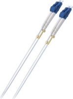 10m LC-LC OS2 Single Mode Dual-Core Fibre / Fiber Optic Cable UPC Duplex Armoured Low Smoke Zero Halogen (LSZH) Jacket, White