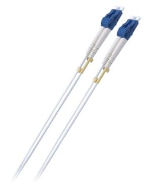 8ware CB8W-LCUPCWHITE-10M, 10m LC-LC OS2 Single Mode Dual-Core Fibre / Fiber Optic Cable UPC Duplex Armoured Low Smoke Zero Halogen (LSZH) Jacket, White