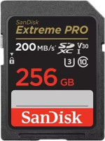 256GB Extreme Pro SDXC Card, 200MB/s Read, 140MB/s Write, U3 C10 V30 UHS-I