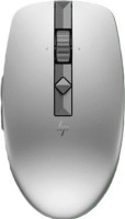 710 Rechargeable Silent Bluetooth Mouse, 6 Programmable Buttons, Connect with 2.4GHz dongle or Bluetooth 5.3, Silver
