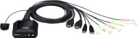 2-Port USB 4K HDMI Cable, KVM Switch With Remote Port Selector,1.8m