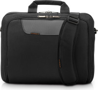 16", Advance Compact Briefcase, Extra-padded, ergonomic, non-slip shoulder pad,Trolley handle pass-through strap