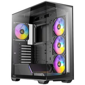 Antec C3-ARGB, Constellation Series, Mid-Tower, Tempered Glass, Drive Bays: 1x3.5"/2.5", 3x2.5", Expansion Slot: 7, Motherboard Support: ATX/Micro-ATX/ITX, Pre-Installed Fan: 4x120mm, ARGB, Black,