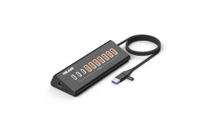 VOLANS VL-HB10C Aluminum 10 Ports USB3.2 Gen2 HUB (7A+3C), 1 Year Warranty