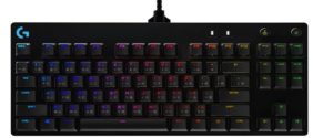 Logitech 920-009396, G PRO TKL Mechanical Gaming Keyboard with GX Blue Clicky switches, Wired, USB, Black, 2 Year Warranty