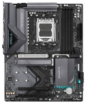 Gigabyte GA-X870-EAGLE-WIFI7, ATX, AMD AM5, 4xDDR5, 3xM.2, 4xSATA, RAID, 3xPCIe, 1xHDMI, GbE LAN, Wi-Fi 7+Bluetooth, 2xUSB4 Type-C(DP-Alt Mode), 4xUSB3.2, 4xUSB2.0