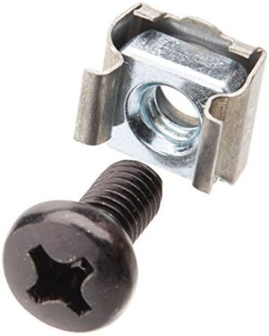 Astrotek ATP-M6SCREW10, M6 Cage Nuts & Screws, Black Color Oxide Finish Phillips Drive Length Fully Threaded, Pack of 10