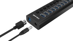 Volans VL-HB10S, 10 Ports USB Charging Hub, 10xUSB-A 3.0 Ports, Black,