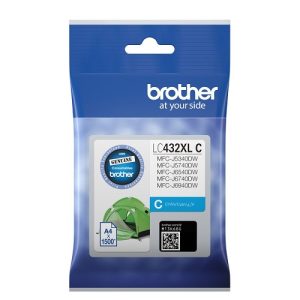 Brother LC-432XLC, Cyan Ink Cartridge to Suit MFC-J5340DW/MFC-J5740DW/MFC-J6540DW/MFC-J6940DW, 1500 pages