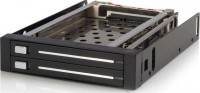 Drive 2.5in Trayless Hot Swap SATA Mobile Rack Backplane, Dual Drive SATA Mobile Rack Enclosure for 3.5 HDD