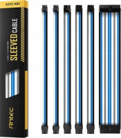 Sleeved Extension Cable Kit V2, 24PIN ATX, 4+4 EPS, 8PIN PCI-E, 6PIN PCI-E, Blue/White/Black,