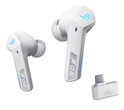 Asus ROG CETRA TRUE WIRELESS SPEEDNOVA WHITE, Dual-Mode, Bone-Conduction AI Microphones, Up to 46-hour battery life, Hybrid Multipoint