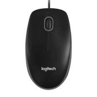 B100 Optical Mouse, Wired, 1000 dpi, USB, Black,
