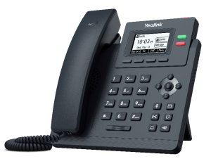 Yealink T31P 2 Line IP phone, 2.3" LCD, 2x Ethernet ports, 2x Dual colour line keys, Wall-mountable