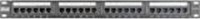 CAT6 Patch Panel 24 Port PCB Type with Cable Management 3U" Black, 1 Year