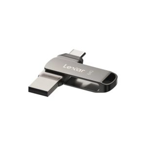 *Limits Apply, contact your AM* Lexar LJDD400064G-BNQNG, JumpDrive D400, Titanium,64GB, USB3.1 Type-A and Type-C, Read Speed: Up to 130MB/s, 5 Year Warranty