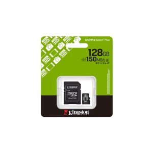 Kingston SDCS3/128GB, Canvas Select Plus, 128GB Class 10/UHS-I (U1) V10 microSDXC, 150 MB/s Read Speed