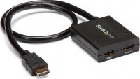 4K HDMI 2 Port Video Splitter, 1x2 HDMI, USB or power Adapter, Black