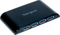 4 Port Smart USB 3.0 Hub, Self-Powered, 10 Times Faster Transfer Speed Than USB 2.0, Black