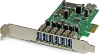 Adapter - PCI Express x1 - Plug-in Card - 7 Total USB Port(s) - 7 USB 3.0 Port(s) - PC, Linux