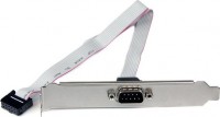 16" 9 Pin Serial Male to 10 Pin Motherboard Header Slot Plate, DB9 serial expansion port and bracket