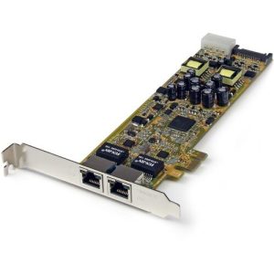 Startech ST2000PEXPSE, Gigabit Ethernet Network Card for PC, 2xRJ-45, PCIex1,