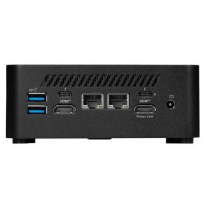MSI Cubi NUC 1M-003BAU, Barebone, Core 3 100U, Up to DDR5, 2xM.2, 2xHDMI, 2xTBT, 2xLAN, Wifi6, Card Reader, Switch Cable, Black