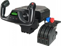 Saitek, G Pro Flight Yoke with 1.8m USB Connector Cable, Yoke and Throttle wired, Plug-and-Play, for PC