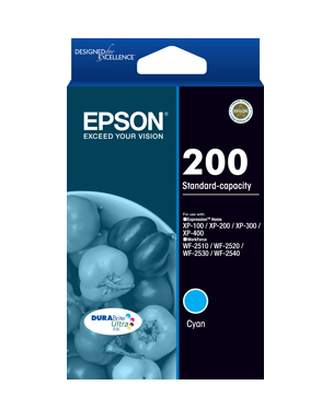 Epson C13T200292, 200 Standard Cyan Durabrite Ultra Ink Cartridge FOR XP-200, 300, 400