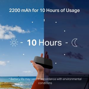Mercusys MT110 150Mbps 4G LTE Modem, 150 Mbps at 2.4 GHz, 4G Cat4 150/50 Mbps, Build-In 2200 mAh Rechargeable Battery