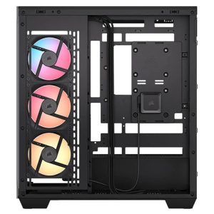 Corsair CC-9011324-WW, 3500X LX-R RGB iCUE LINK Mid Tower PC Case, E-ATX, Tempered Glass, Drive Bays: 2x2.5", 2x3.5", Expansion Slot; 7, Fan: 120mm, Motherboard Support: Mini-ITX, Micro-ATX, ATX, E-ATX, Black
