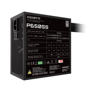 Gigabyte GP-P650SS, 650W ATX PSU Power Supply 80+ Silver 120mm 12V >100K Hrs 50-60 Hz 650W 120mm Fan, 3 Years